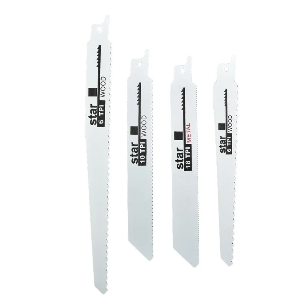 

10pcs Reciprocating Saw Blades Saber Saw Handsaw Bi-Metal High Strength Saw Blade For Cutting Wood Metal PVC Tube Power Tool