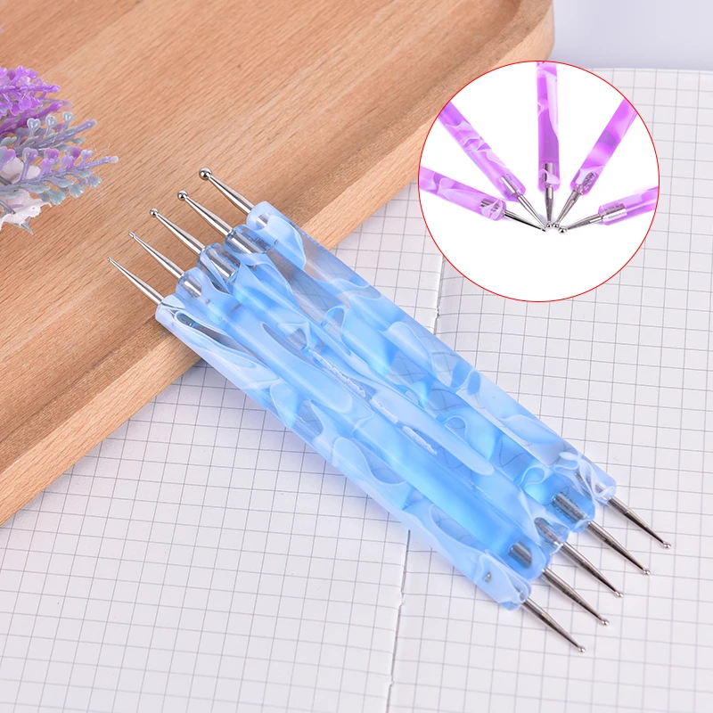 Nail Art нажмите с силой так ручка акрил горный хрусталь 2 Way УФ-гель для рисования