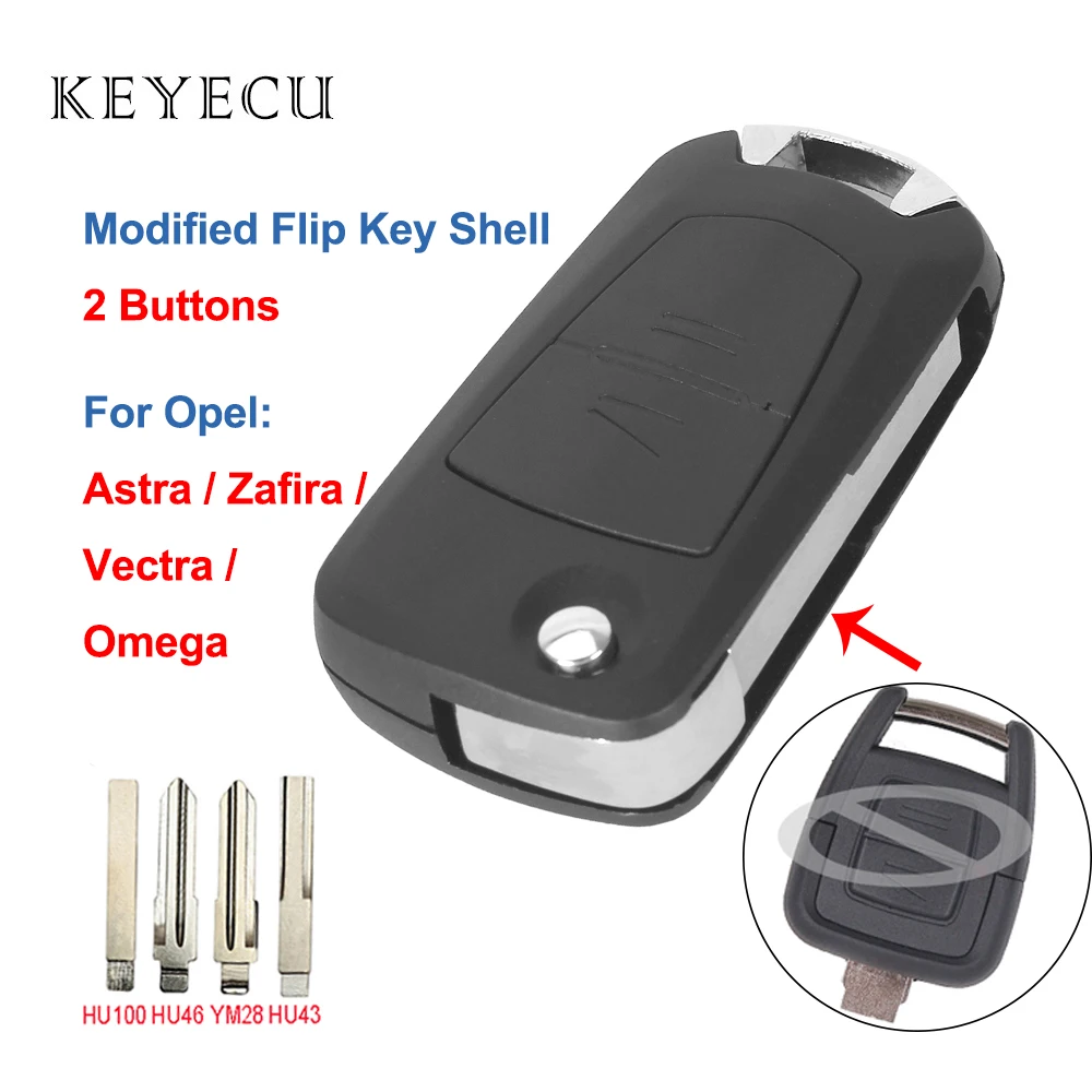 Модифицированный раскладной чехол Keyecu для автомобильного ключа пульта с 2