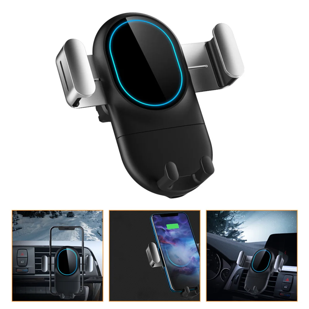 

1Pc Wireless Charging Phone Holder Car Air Vent Cellphone Mount (Black)