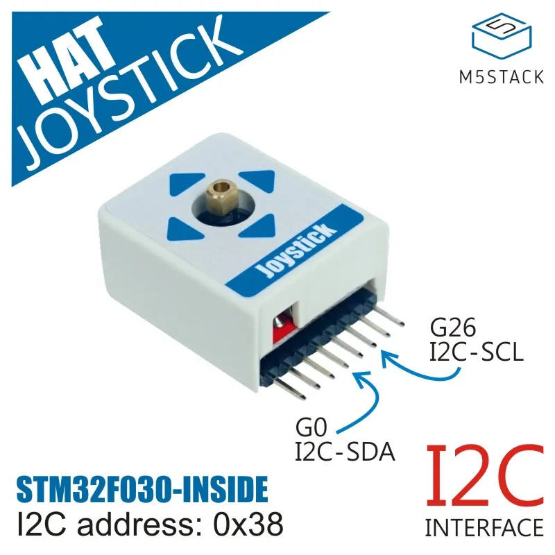 M5StickC ESP32Mini IoT макетная плата совместимый джойстик HAT(STM32F030F4) поддерживает полное Угловое движение и центральный пресс