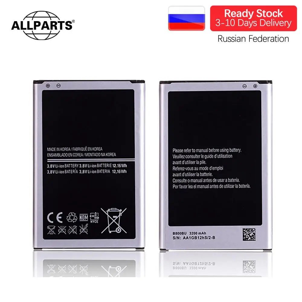 Оригинальный аккумулятор для телефона Samsung Galaxy Note 3 3200 мАч N9005 N9000 B800BU батареи
