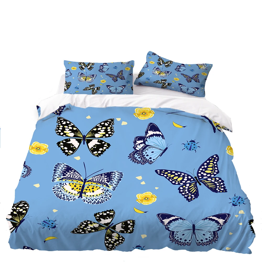 Набор постельного белья с 3D принтом бабочки набор из серии насекомых