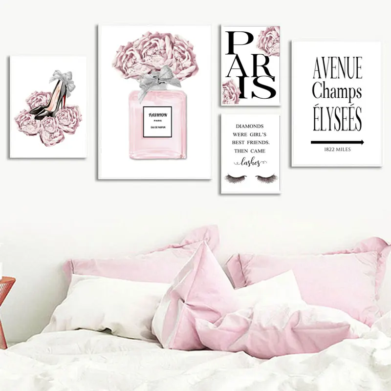 Модный настенный художественный постер с рисунком духов нижнее белье на