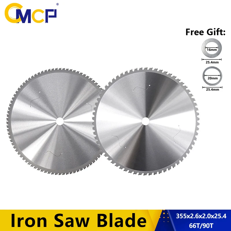 CMCP 30-90T Iron Saw Blade For Aluminum Iron Steel Metal Carbide Cutting Disc Power Tools 180-355mm Circular Saw Blade