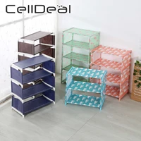 celldeal 345 layers reinforced non woven shoe rack living room fabric dustproof shoe cabinet organizer diy stand shoes shelf
