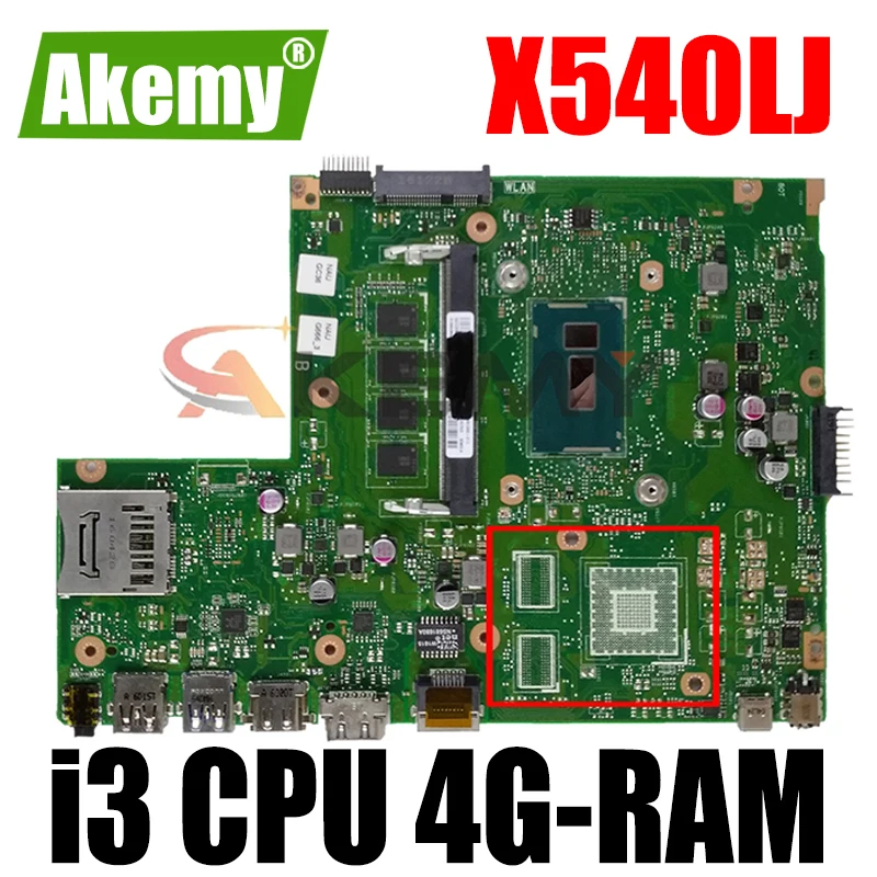 

X540LJ MAIN BOARD For ASUS VivoBook X540L R540L F540L A540L X540LA X540LJ Laptop Motherboard With Intel i3 CPU 4G-RAM 100% Test