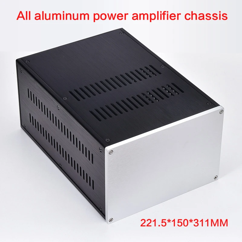 

All Aluminum Power Amplifier Chassis DIY Multi-purpose Case Audio Box Amplifier Shell Power Supply Enclosure 221.5*150*311MM