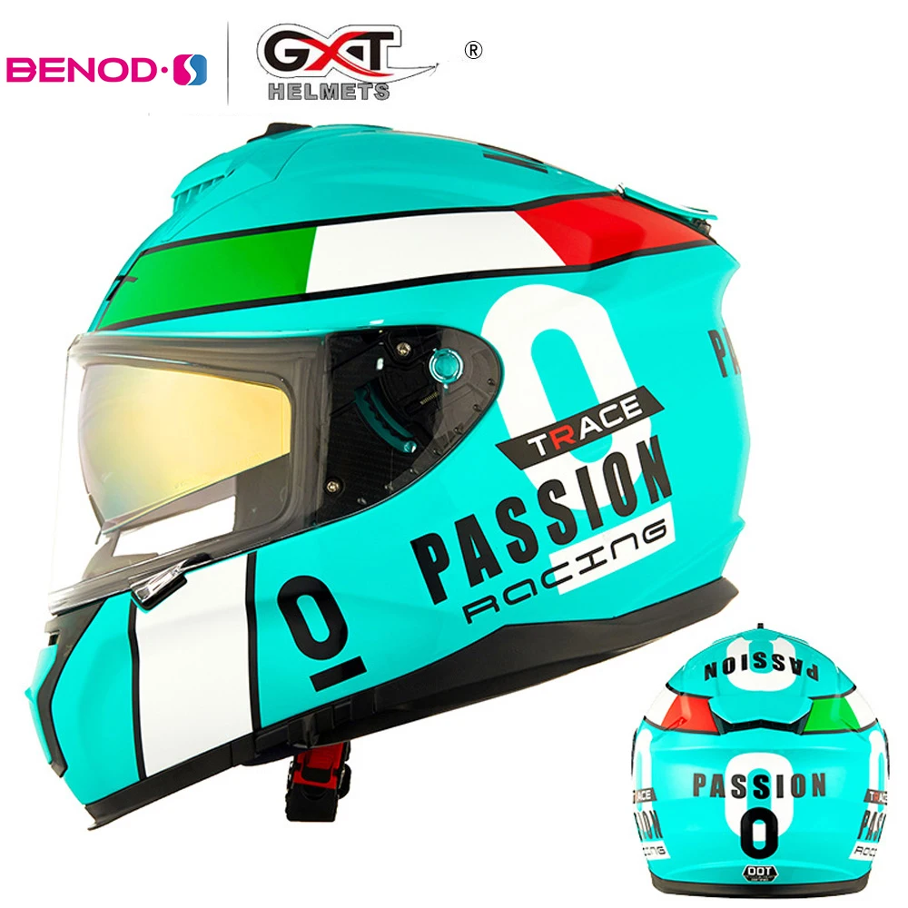 Мотоциклетный шлем GXT на все лицо мотоциклетные шлемы с двойным козырьком
