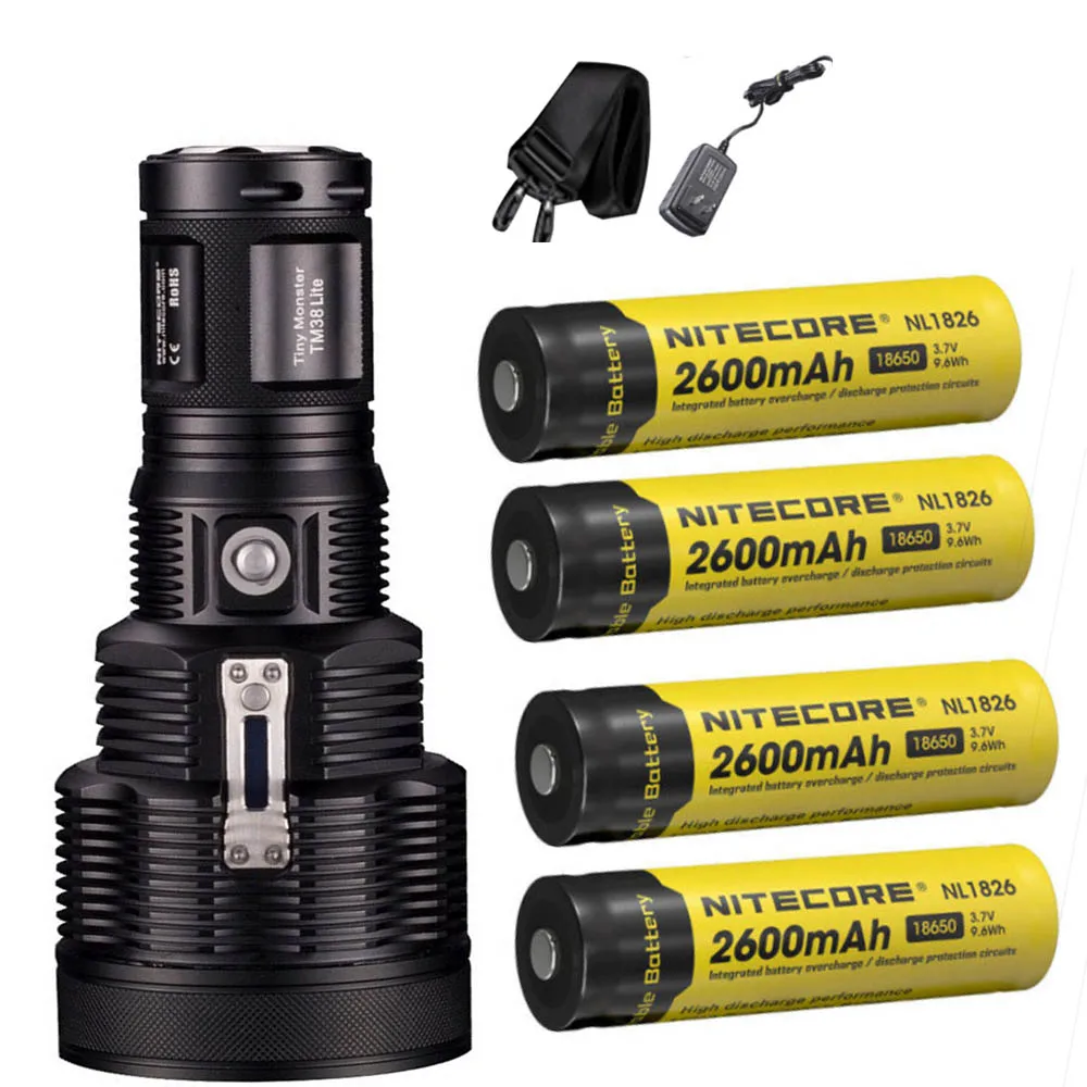 Перезаряжаемый фонарик NITECORE TM38 Lite CREE XHP35 HI D4 max 1800 люмен уличный прожектор с лучом