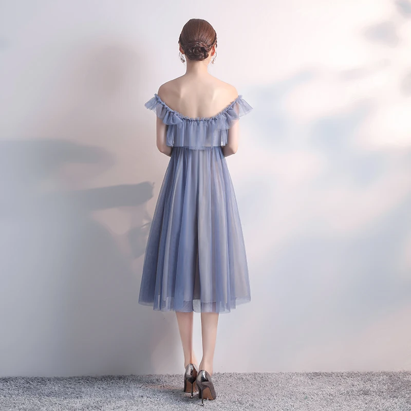 ТРАПЕЦИЕВИДНОЕ ПЛАТЬЕ для подружки невесты длиной до колена женщин платье