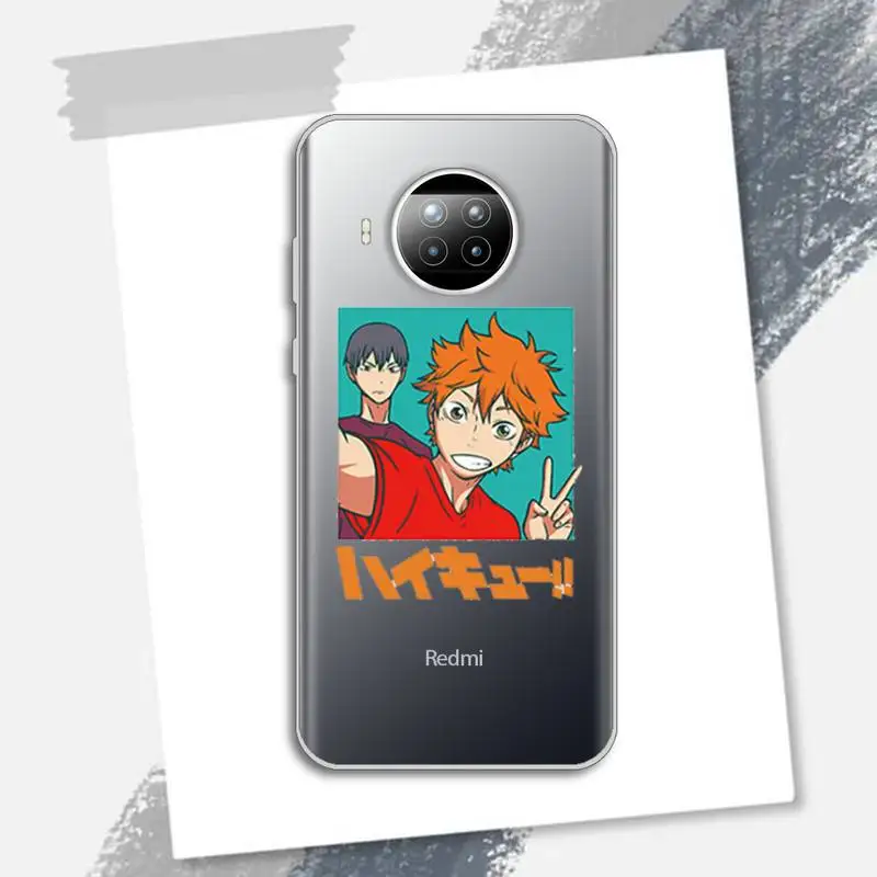 

Haikyuu Hinata attacks Anime Haikyuu Phone Case Transparent for Xiaomi Redmi note 10 t 8 9 pro lite 11