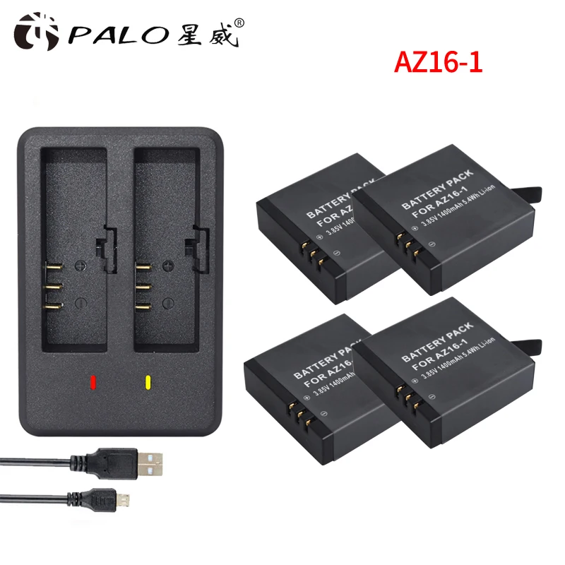 3 85 V 1400 мА/ч литий ионный аккумулятор AZ16 1 аккумуляторная батарея + зарядное