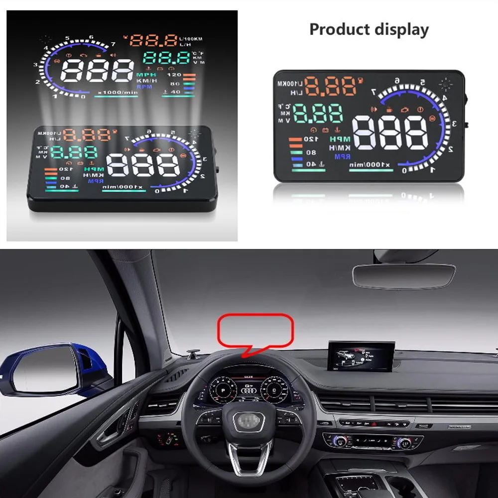Car HUD Head Up Display For Audi A3 A4 A5 A6 A7 2015 2016 Accessories Safe Driving Screen Projector Refkecting Windshield