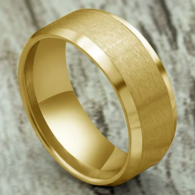 8mm Matte-gold Модные Простые матовые кольца из нержавеющей стали 316L для женщин, ювелирные изделия,, вечерние, подарок, Прямая поставка - Цвет основного камня: 8mm Matte-gold