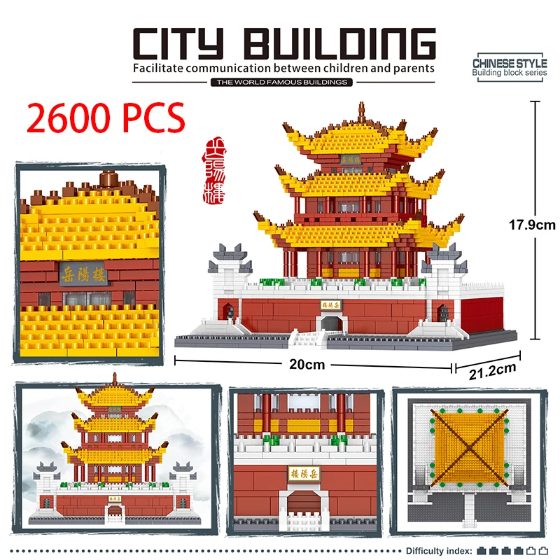 Мини архитектурные блоки микро Алмазная модель здание Эйфелева башня