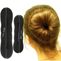 furling girl 2pcs black coffee beige hot new magic sponge hair styling bun maker twist curler tool