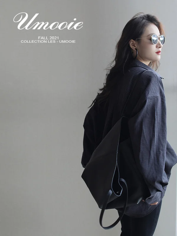 

CMAZ Shirts For Women CMAZ Shirts For Women Lazy and Relaxed Delicate Profile Shirt Striped Face