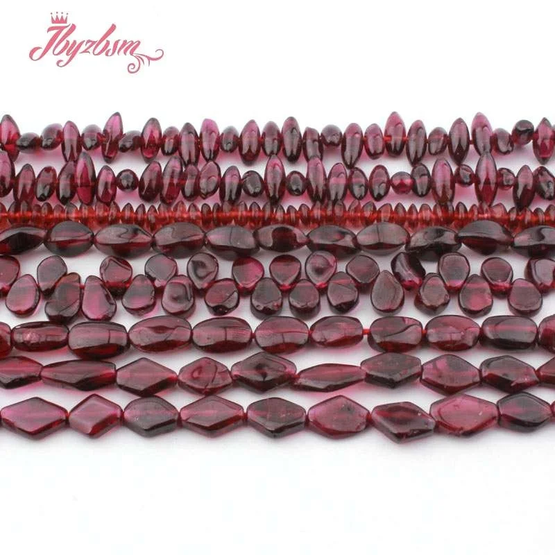 Rondelle Coin Freefrom Potato Beads Garnet Natural Stone Beads For Woman DIY Necklace Bracelets Jewelry Making 15