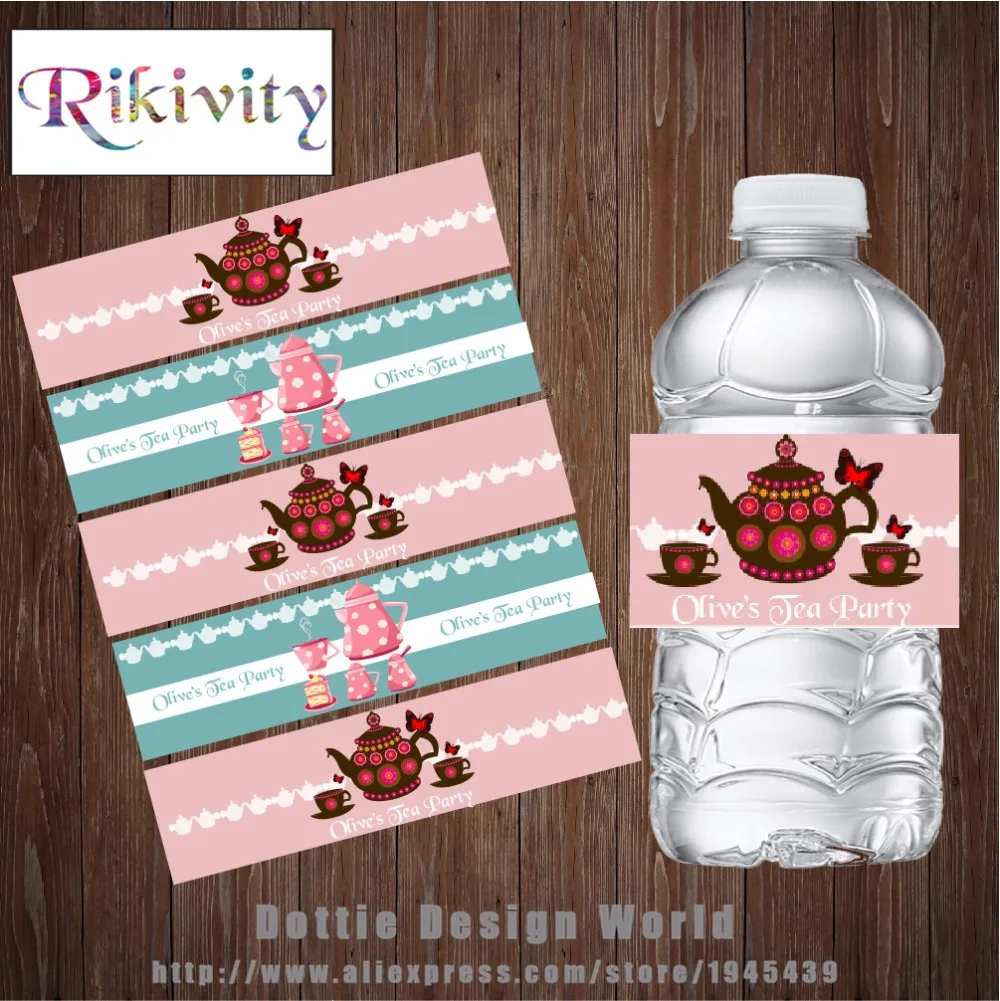 Винтажные этикетки для бутылок с водой и чайник 20 шт./лот обертка конфет