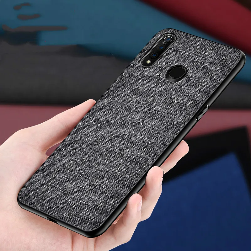For VIVO Y19 Y17 Y15 Y12 U3 U3X Case Cloth Hard PC TPU Silicone Frame Back Cover Simple Shokcproof Coques | Мобильные телефоны и