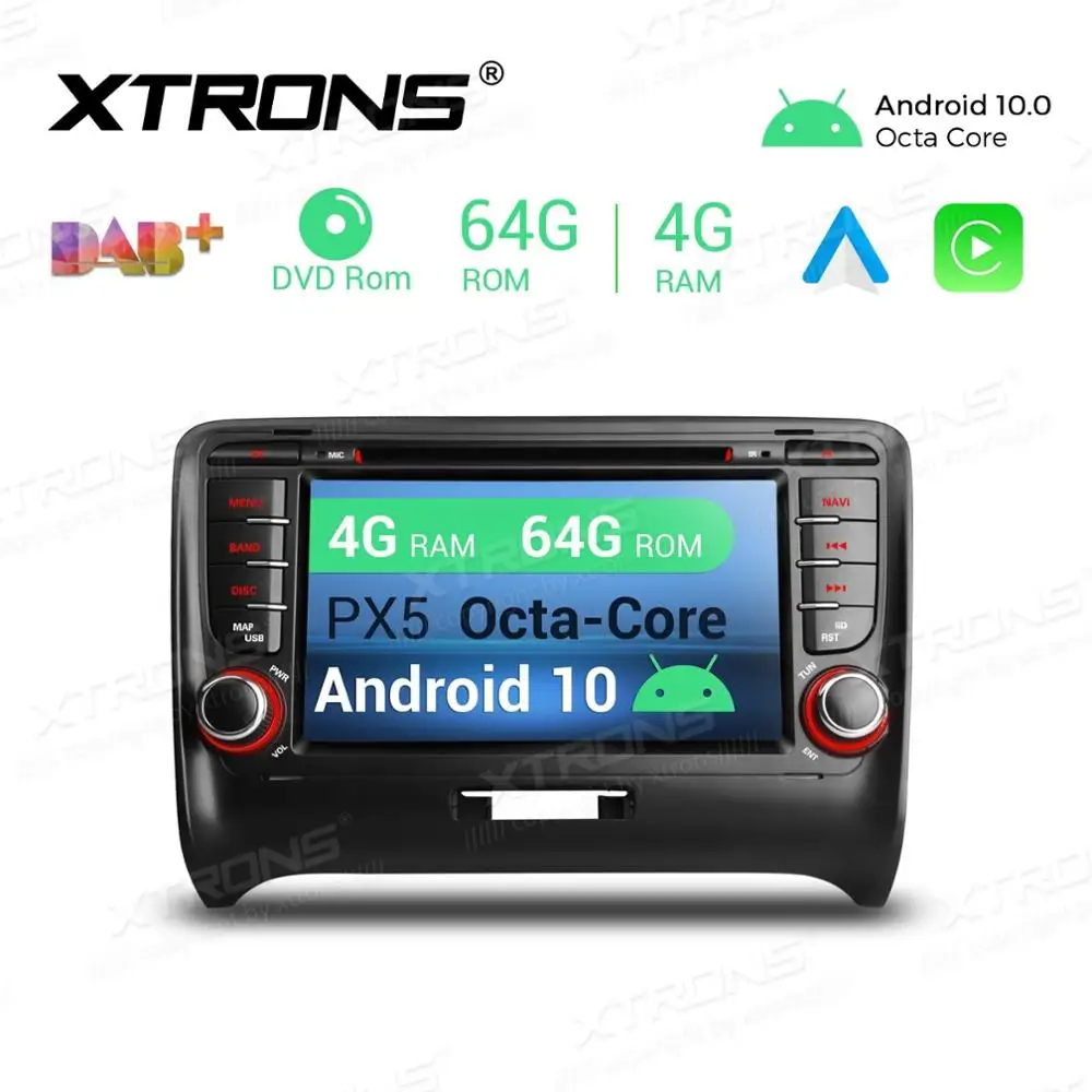 Автомобильный мультимедийный DVD плеер 7 дюймов Android 10 0 4 Гб + 64 ГБ GPS радио система