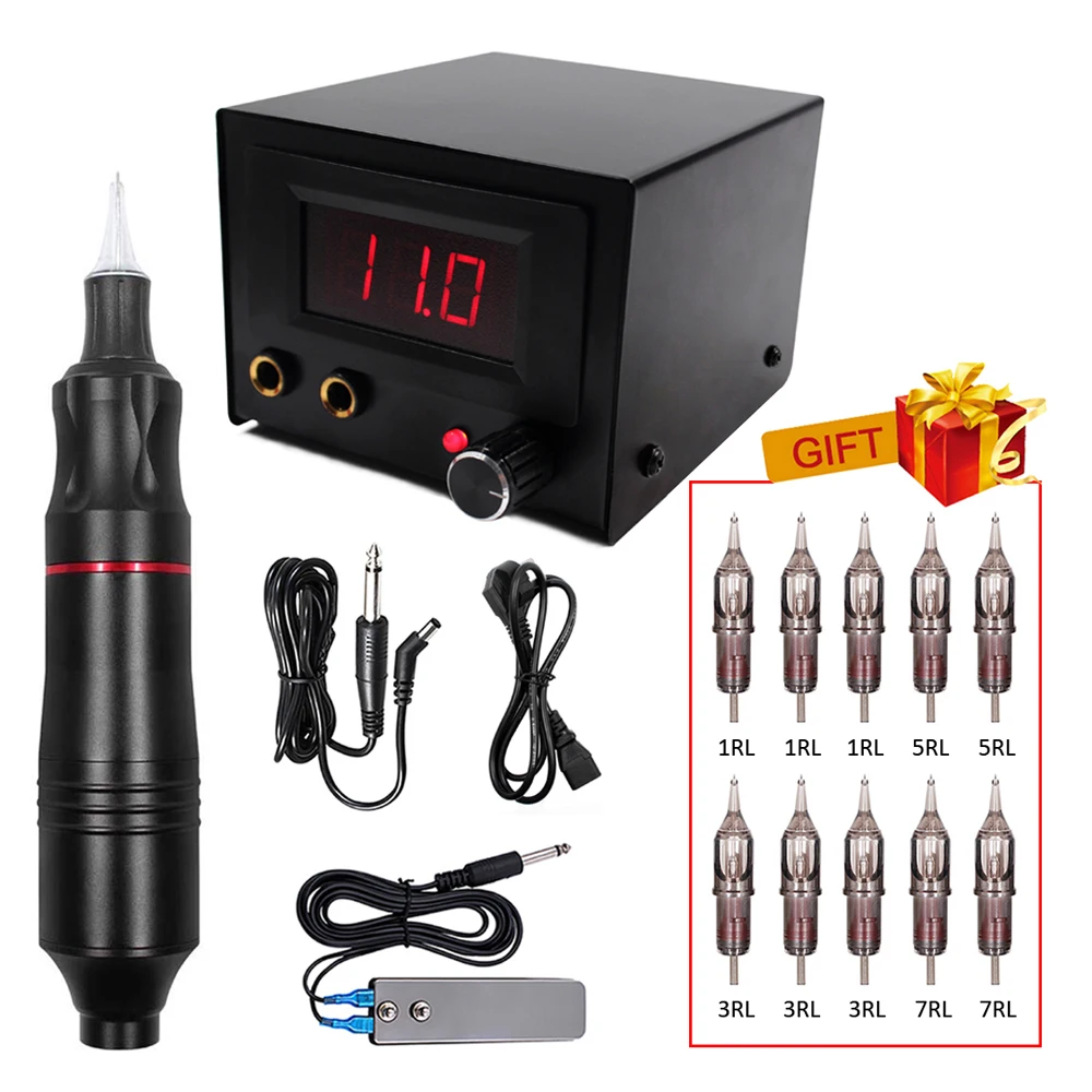 Машина для перманентного макияжа тату ротационная ручка источник питания