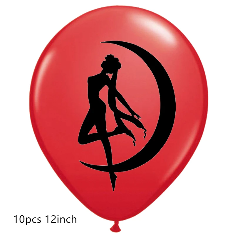 10pcs 12inch Новинка 10 шт. латексные шары Сейлор Мун Аниме тема девушки день рождения украшения Принцесса месяц заяц Кролик баллоны детские игрушки - Цвет: 10pcs 12inch