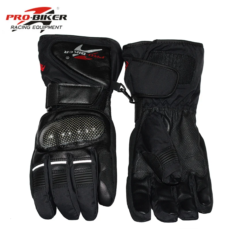 

Pro Biker Motorcycle Gloves 100% Polyester Waterproof Leather Gloves Motorcycle Warm Full Finger Motocross Motorbike
