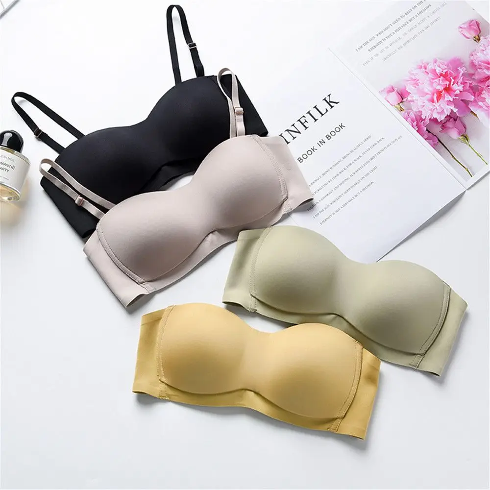 

Wireless Comfortable Brassiere Push Up Women Invisible Bra No Underwire Bras Detachable Straps Seamless Bandeau Bra