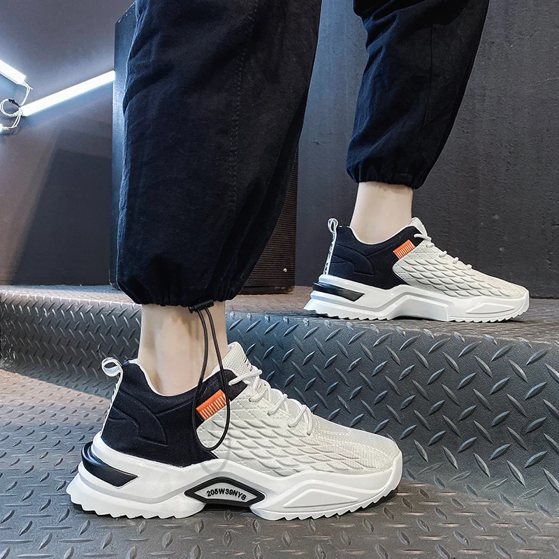 

Lace Up Men Shoes Casual Luxury Mesh Tenis High Quality Zapatillas Breathable Sapato Masculino Dropshipping Mens Chunky Sneakers