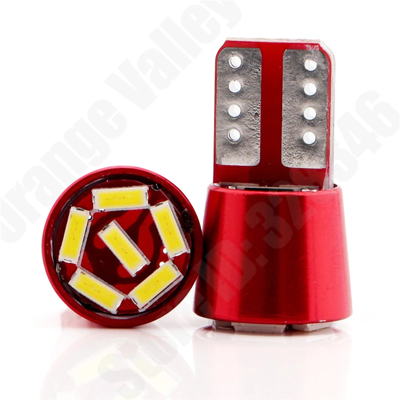 10 шт. суперъяркие Автомобильные светодиодные лампы T10 168 194 W5W 6 4014 SMD DC 12 В |