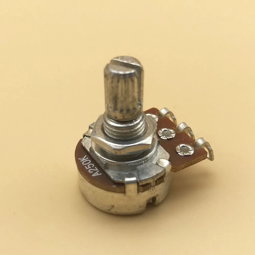 4 stücke lange split welle elektrische gitarre potentiometer töpfe volume tone control töpfe a250k b250k a500k b500k free global shippi