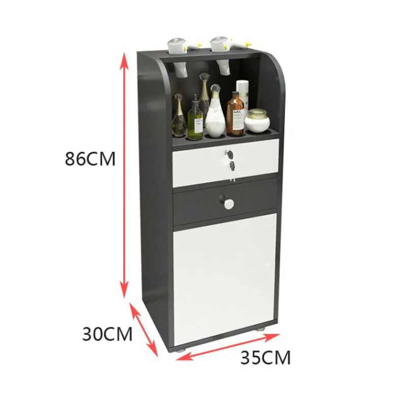 

Barber Special Trolley Product Cabinet Retro Barber Shop Hair Salon Tool Cabinet Ironing and Dyeing Multifunctional Tool Cart FA