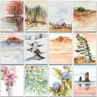 Алмазная живопись, пейзаж, цветы, полная вышивка, мозаика 5D, домашняя роспись, Декор, вышивка крестиком, снежное поле, дерево