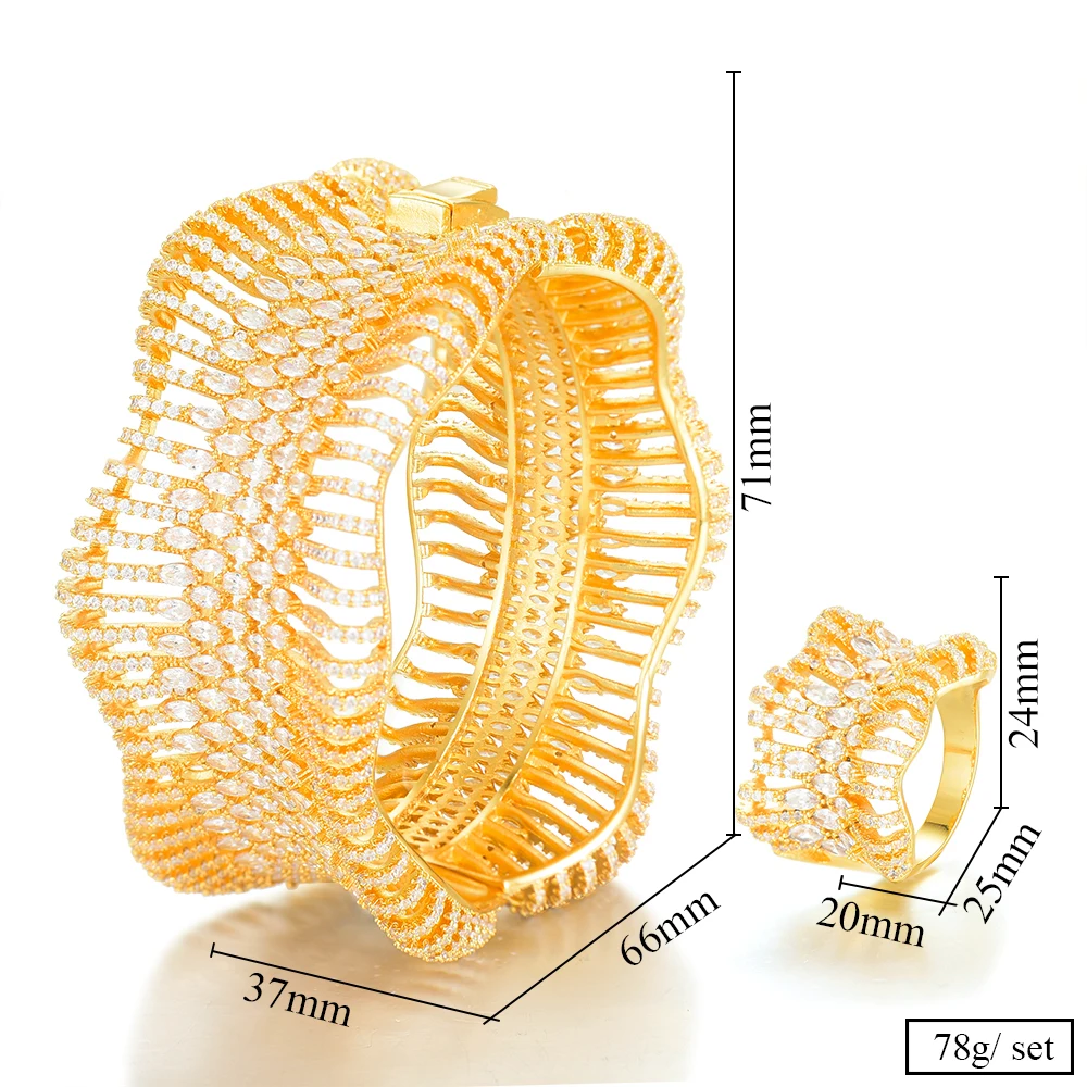 SISCATHY благородный женский большой полый золотой браслет кольцо ювелирный набор