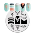 Пластина для стемпинга, различные стили трафаретов, наклейки для дизайна ногтей, милый цветок, набор для дизайна ногтей из нержавеющей стали