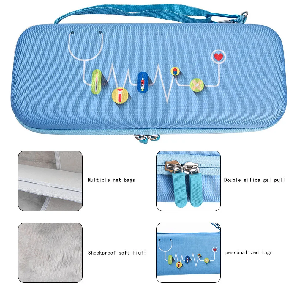 

New EVA Hard Shell Portable Stethoscope Storage Bag Travel Carrying Case Box for Hard Drive Pen Medical Organizer 3M Stethoscope