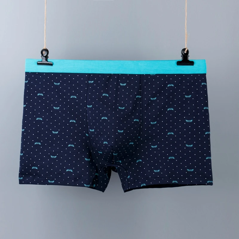 Boxers Men 100KG L-7XL Plus Size Large Sizes Breathable Underpants Man Cotton Sexy Shorts Men Breathable Printed Mens Underware