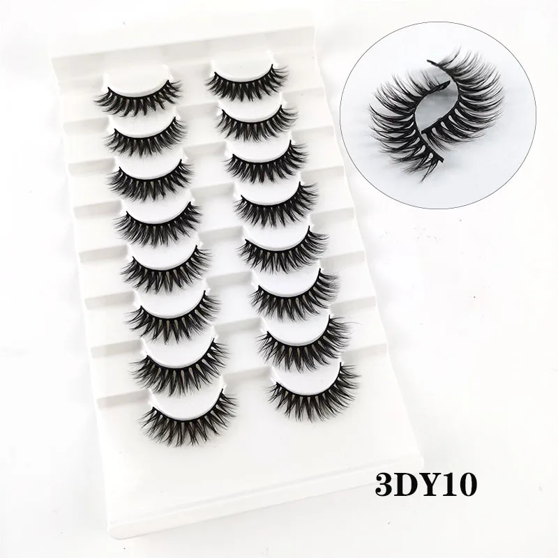 

8 pairs 3D Mink Lashes Natural False Eyelashes Dramatic Volume Fake Lashes Makeup Eyelash Extension Silk Eyelashes