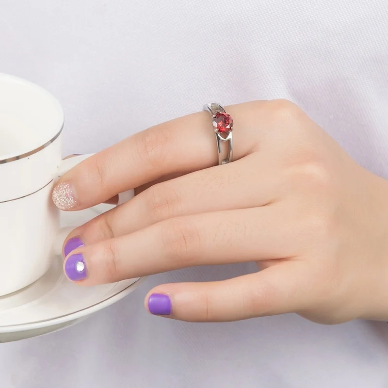 Женское Обручальное кольцо обручальное из нержавеющей стали 316L с фианитом 5