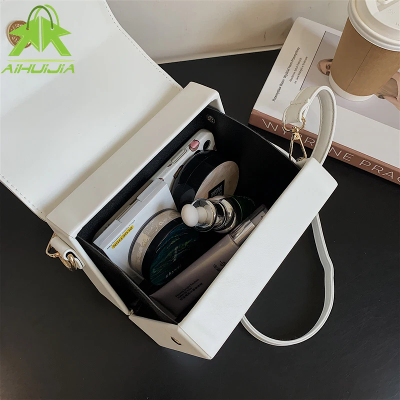 

Elegant Solid Color Shoulder Crossbody Bag 2021 Fashion New Simple Messenger Bag Casual Trend High Quality PU Leather Ladies Bag