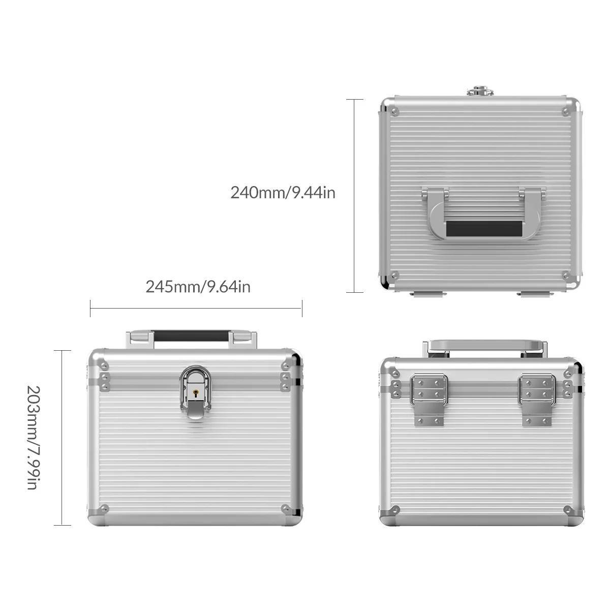 Orico BSC35 алюминиевый 5/10 отсек 3,5 дюймовый жесткий диск защитный ящик для хранения с блокировкой-серебро