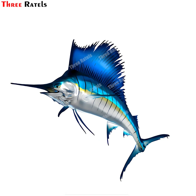 Наклейка с животными Three Ratels A862 Sailfish для унитаза зеркала и спальни декоративная