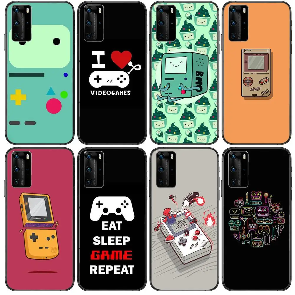 

gamer Gamepad Phone Case For Huawei P40 p30 P20 10 9 8 Lite E Pro Plus Black Etui Coque Painting Hoesjes comic fas