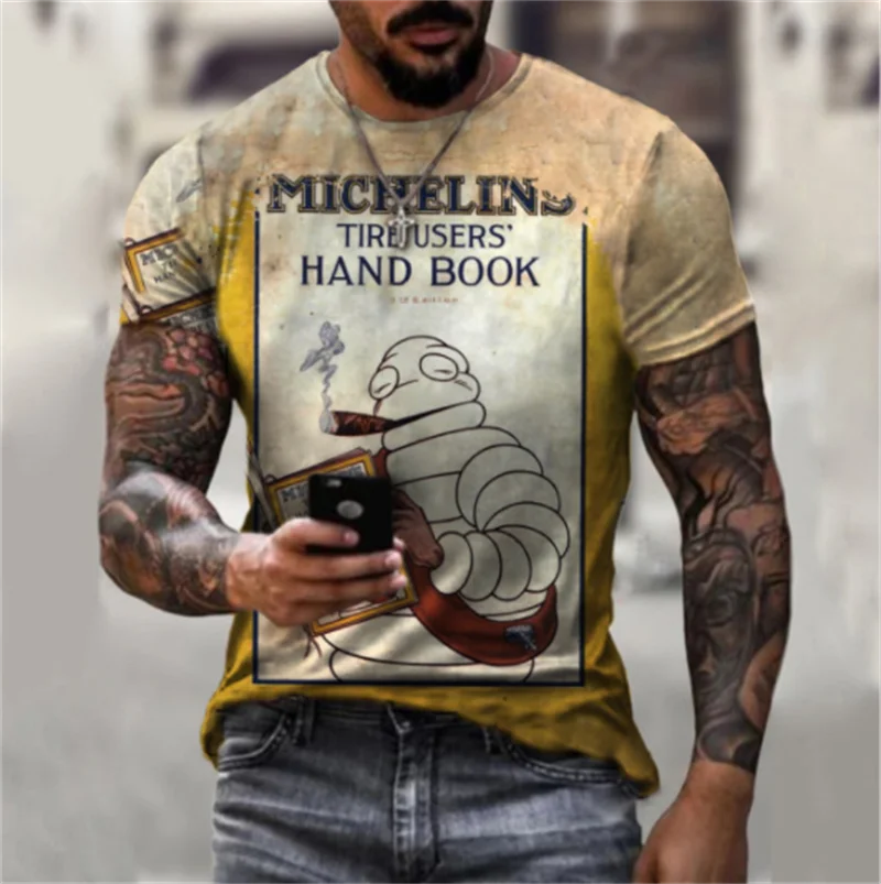 

Summer trend men's T-shirt 3D printing fashion sports O-neck oversized T-shirt casual all-match short-sleeved breathable top