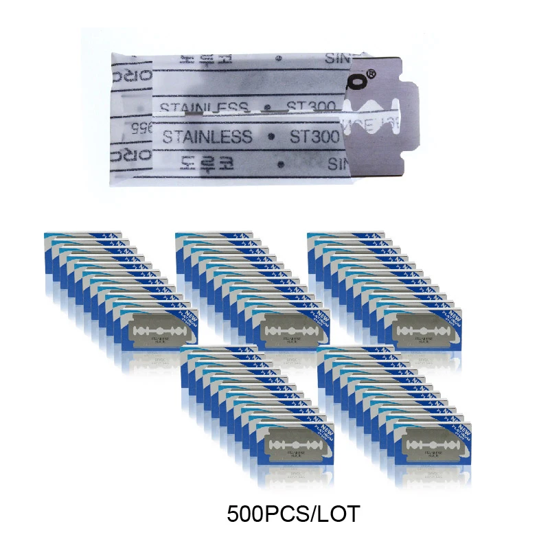 

300pcs Safety Razor Blades Stainless Steel To Shave Blade To Razor For Men Lames De Rasoir Barber Blade