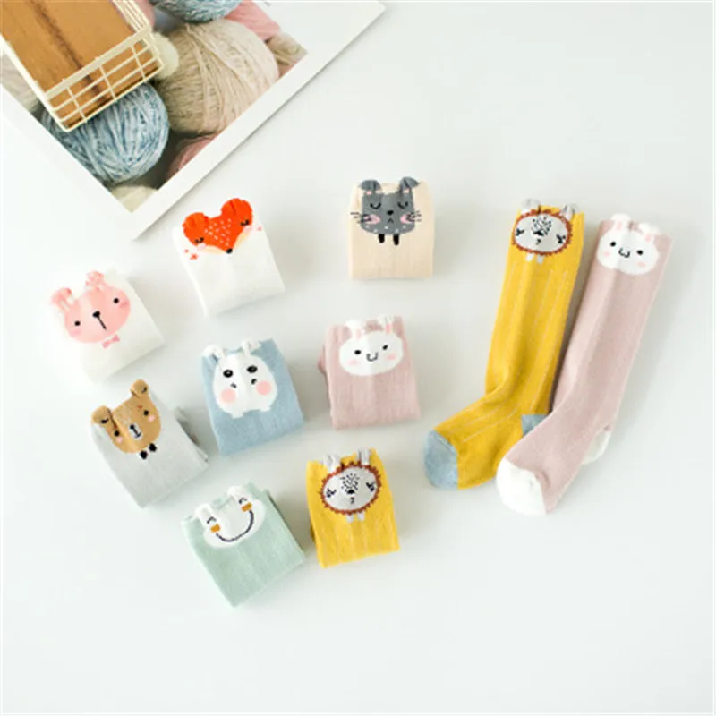 Милые носки для маленьких девочек и мальчиков с героями мультфильмов длинные