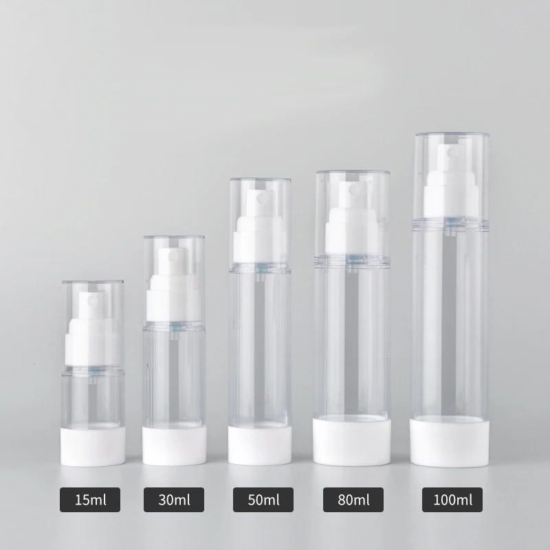 

Make Up Airless Pump Bottle 15ml 30ml 50ml 80ml 100ml Cosmetic Liquid Cream Container Lotion Essence Bottles