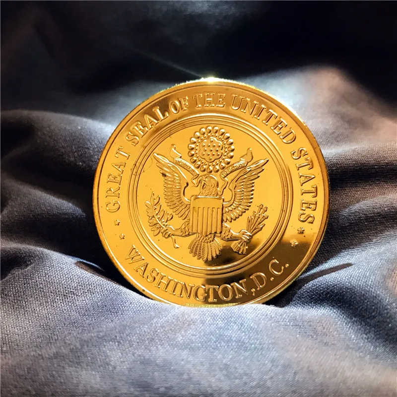 

US Free Eagle Totem Proud Coin Military Family Challenge Coin Veteran Army Navy Marine Corps Armed Forces Collection Coins Gift